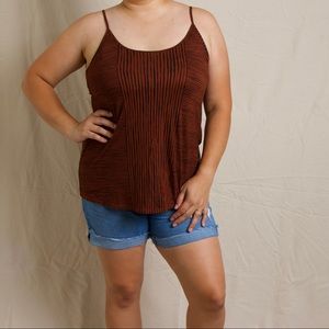 Apt. 9 L striped strappy tank